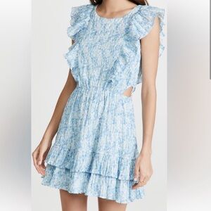 MINKPINK blue floral mini dress